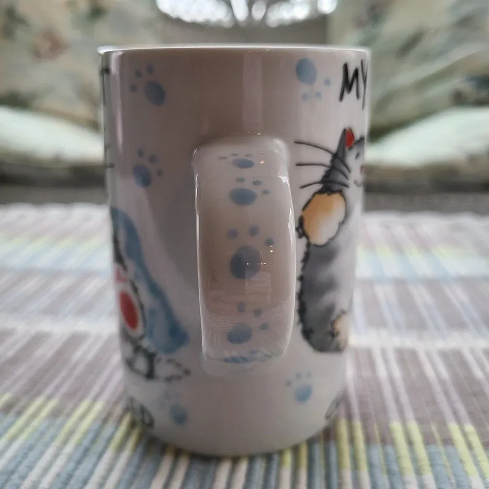 Contented Pets Cat Lover's Fine Porcelain Coffee Tea Cup Mug Rayware Vintage